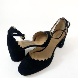 Chloe Lauren Ankle-strap Suede Block Heel